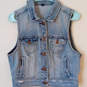 American Eagle sleeveless Jean vest